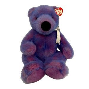 Ty Inc. Purplebeary Teddy Bear Blue Purple Vintage 90’s Beanie Baby